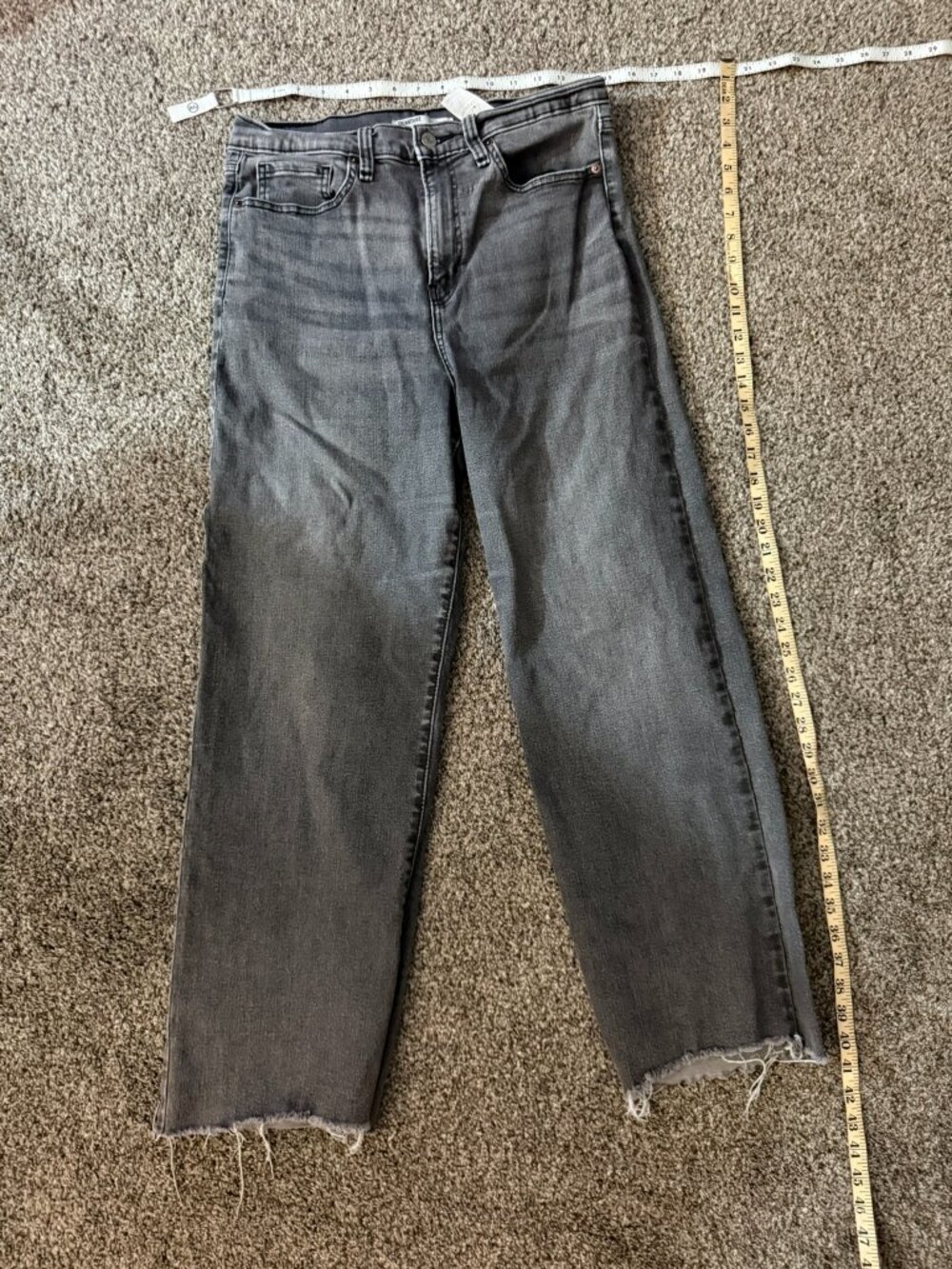 Levi Strauss Signature Womens Size 10 W30 Grey High Rise Loose Straight Jeans